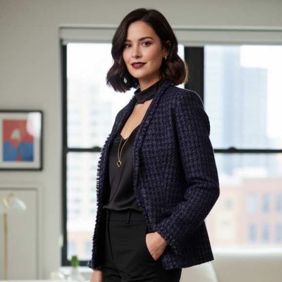 J crew wool blend tweed blazer 10